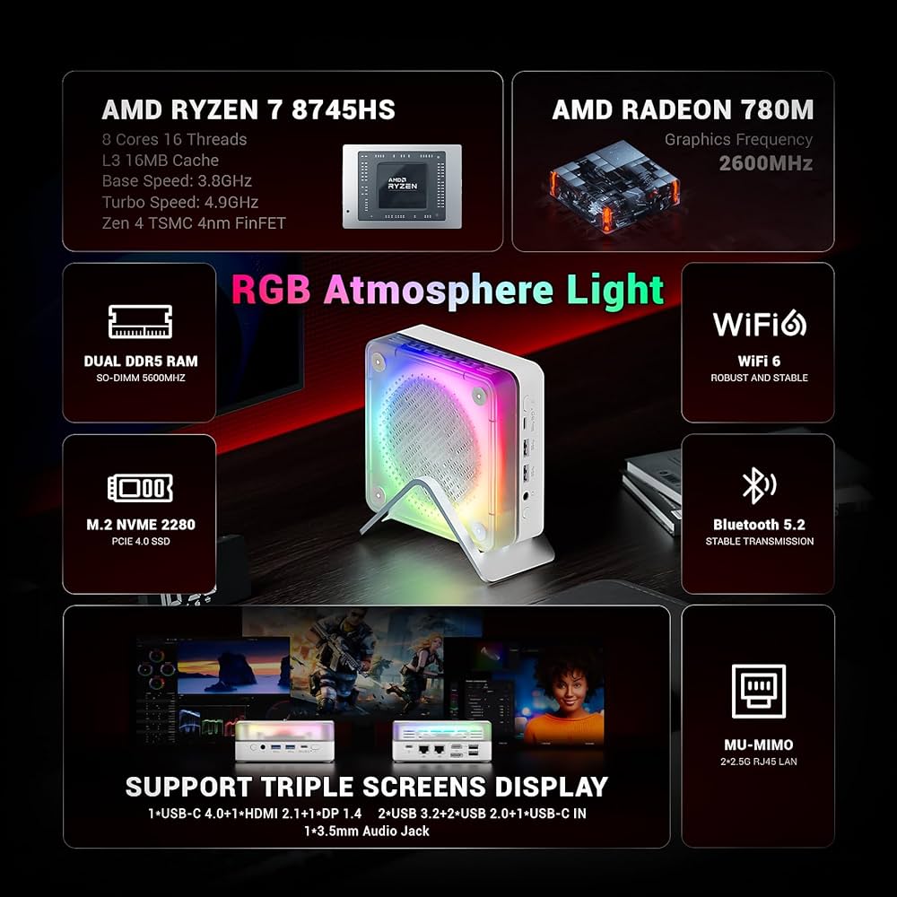Amazon.co.jp: FIREBAT ミニゲーミングPCコンピューター【MN56
